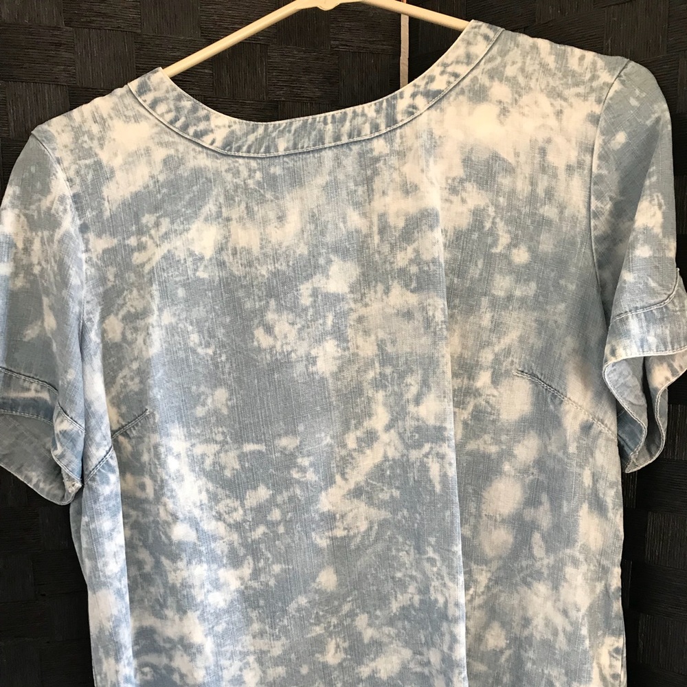 Tie dye blue jean top